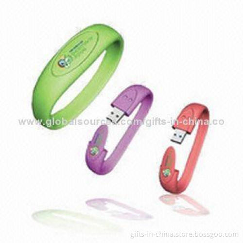 Bracelet 4GB USB Flash Drives, Customized Imprinted Logos and Free Samples Supply